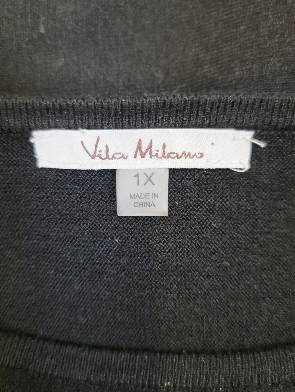 Vila Milano Black 3D Floral Applique Tunic Top